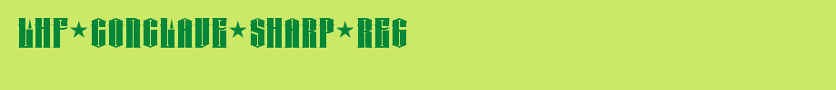 LHF-Conclave-SHARP-reg.ttf
(Art font online converter effect display)
