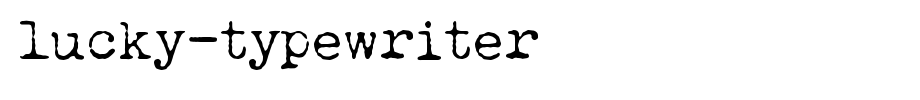 LUCKY-TYPEWRITER.ttf
(Art font online converter effect display)