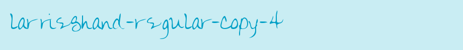 LarriesHand-Regular-copy-4.ttf
(Art font online converter effect display)