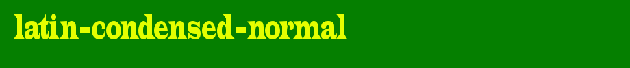 Latin-Condensed-Normal.ttf(字体效果展示)