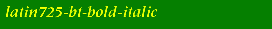 Latin725-BT-Bold-Italic.ttf(字体效果展示)