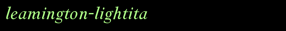 Leamington-LightIta.ttf
(Art font online converter effect display)