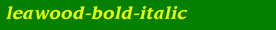Leawood-Bold-Italic.ttf(字体效果展示)