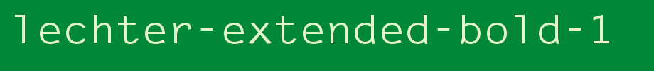 Lechter-Extended-Bold-1.ttf(艺术字体在线转换器效果展示图)