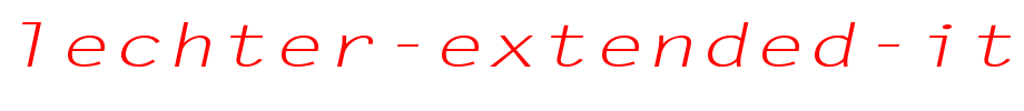 Lechter-Extended-Italic.ttf(字体效果展示)