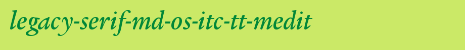 Legacy-Serif-Md-OS-ITC-TT-MedIt.ttf(字体效果展示)