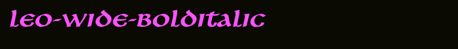 Leo-Wide-BoldItalic.ttf
(Art font online converter effect display)