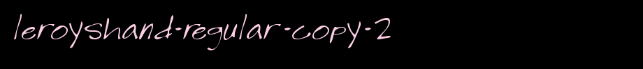 LeroysHand-Regular-copy-2.ttf
(Art font online converter effect display)