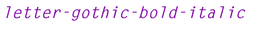 Letter-Gothic-Bold-Italic.ttf
(Art font online converter effect display)