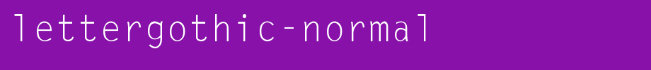 LetterGothic-Normal.ttf(字体效果展示)