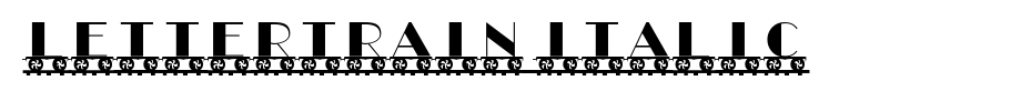 LetterTrain-Italic.ttf(字体效果展示)