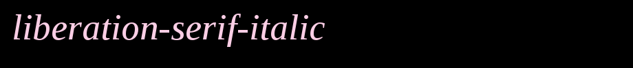 Liberation-Serif-Italic.ttf(艺术字体在线转换器效果展示图)