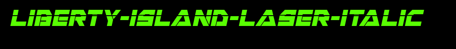 Liberty-Island-Laser-Italic.ttf(艺术字体在线转换器效果展示图)