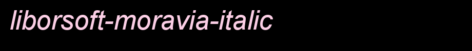 Liborsoft-Moravia-Italic.ttf(字体效果展示)