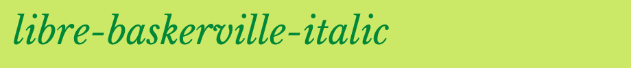 Libre-Baskerville-Italic.ttf(艺术字体在线转换器效果展示图)