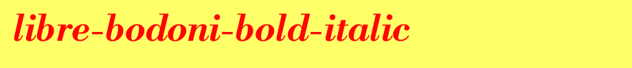 Libre-Bodoni-Bold-Italic.ttf(艺术字体在线转换器效果展示图)