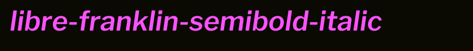 Libre-Franklin-SemiBold-Italic.ttf(艺术字体在线转换器效果展示图)