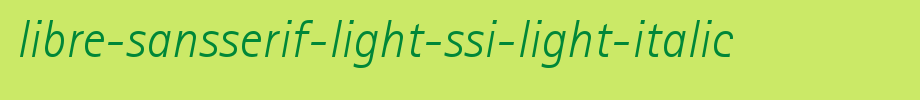 Libre-SansSerif-Light-SSi-Light-Italic.ttf(艺术字体在线转换器效果展示图)