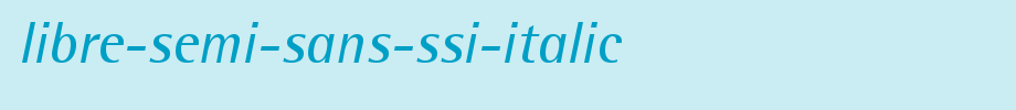 Libre-Semi-Sans-SSi-Italic.ttf(艺术字体在线转换器效果展示图)
