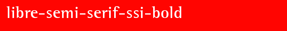 Libre-Semi-Serif-SSi-Bold.ttf(艺术字体在线转换器效果展示图)