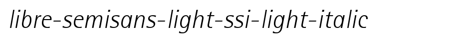 Libre-SemiSans-Light-SSi-Light-Italic.ttf(艺术字体在线转换器效果展示图)