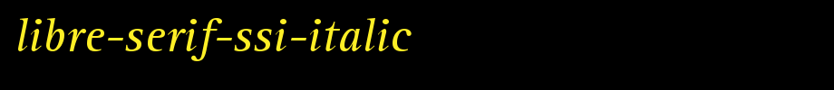 Libre-Serif-SSi-Italic.ttf(艺术字体在线转换器效果展示图)
