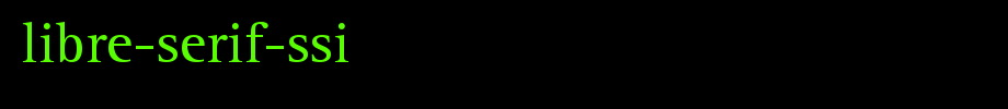 Libre-Serif-SSi.ttf(艺术字体在线转换器效果展示图)