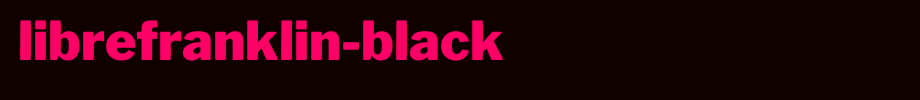 LibreFranklin-Black_ English font