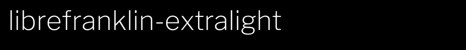 LibreFranklin-ExtraLight_ English font