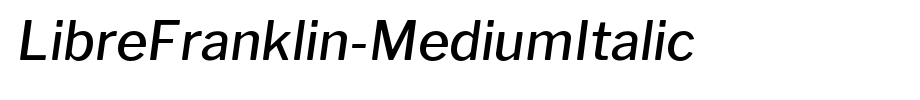 LibreFranklin-MediumItalic_ English font