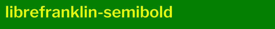 LibreFranklin-SemiBold_英文字体