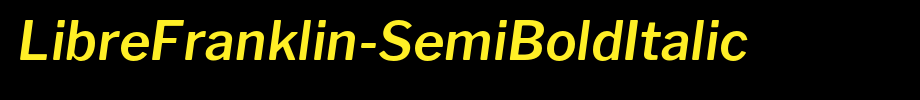 LibreFranklin-SemiBoldItalic_ English font