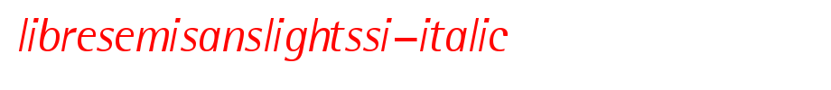 LibreSemiSansLightSSi-Italic.ttf(艺术字体在线转换器效果展示图)
