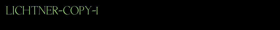 Lichtner-copy-1.ttf(艺术字体在线转换器效果展示图)