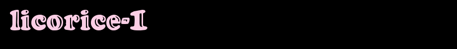Licorice-1.ttf(艺术字体在线转换器效果展示图)