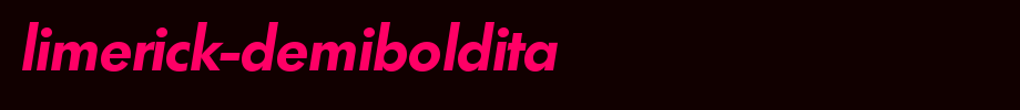 Limerick-DemiBoldIta.ttf
(Art font online converter effect display)