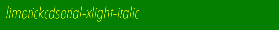 LimerickCdSerial-Xlight-Italic.ttf(字体效果展示)