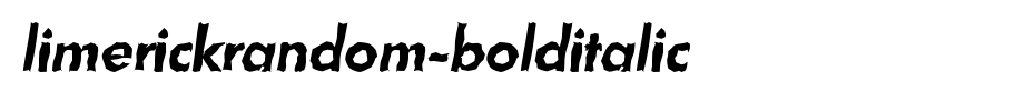 LimerickRandom-BoldItalic.ttf
(Art font online converter effect display)