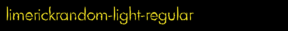 LimerickRandom-Light-Regular.ttf(字体效果展示)