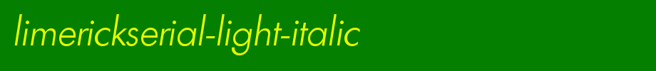 LimerickSerial-Light-Italic.ttf(字体效果展示)