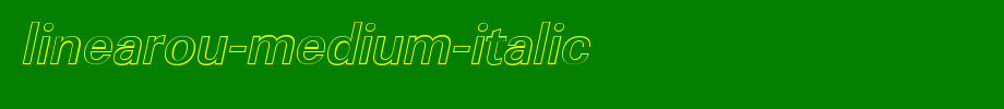 LinearOu-Medium-Italic.ttf(字体效果展示)