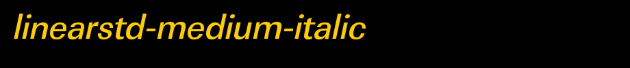 LinearStd-Medium-Italic.ttf(字体效果展示)