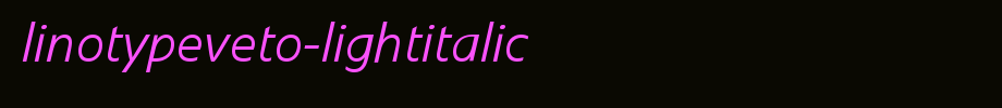 LinotypeVeto-LightItalic.ttf
(Art font online converter effect display)