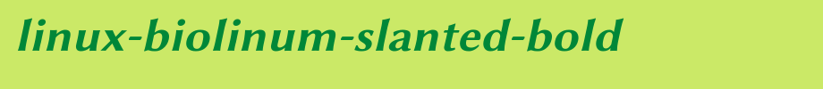Linux-Biolinum-Slanted-Bold.ttf(字体效果展示)
