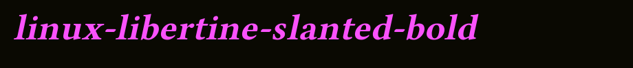 Linux-Libertine-Slanted-Bold.ttf
(Art font online converter effect display)