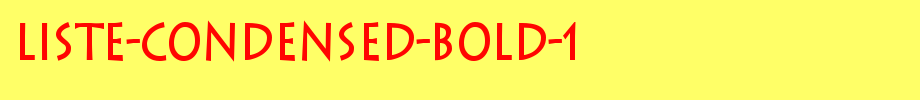 Liste-Condensed-Bold-1.ttf
(Art font online converter effect display)