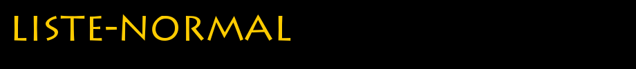 Liste-Normal.ttf(字体效果展示)