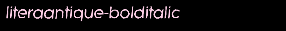 LiteraAntique-BoldItalic.ttf(字体效果展示)