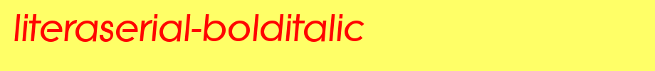 LiteraSerial-BoldItalic.ttf(字体效果展示)