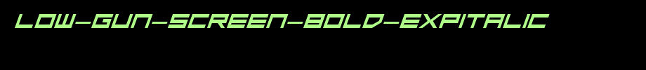 Low-Gun-Screen-Bold-ExpItalic.ttf
(Art font online converter effect display)